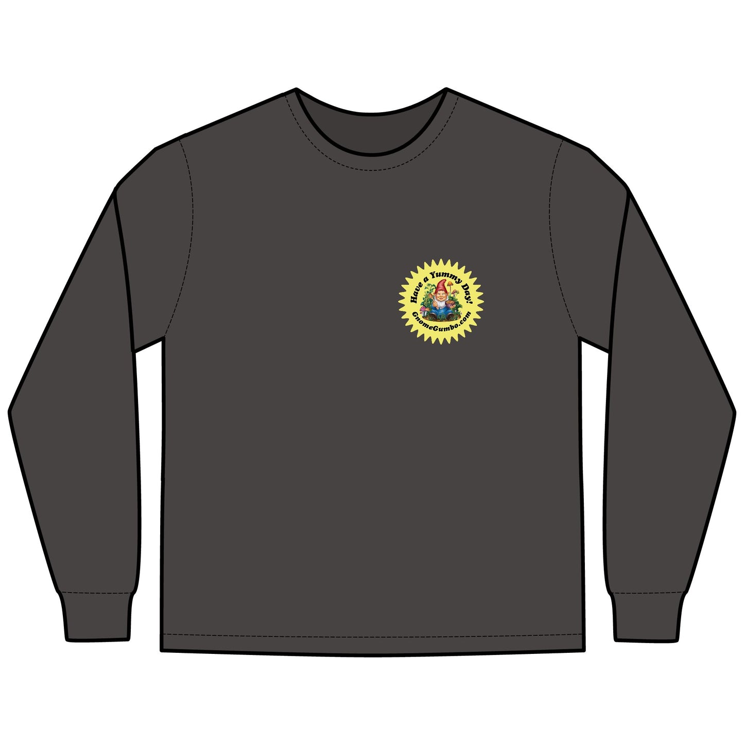 Long Sleeve Shirt Yummy Gnome Design