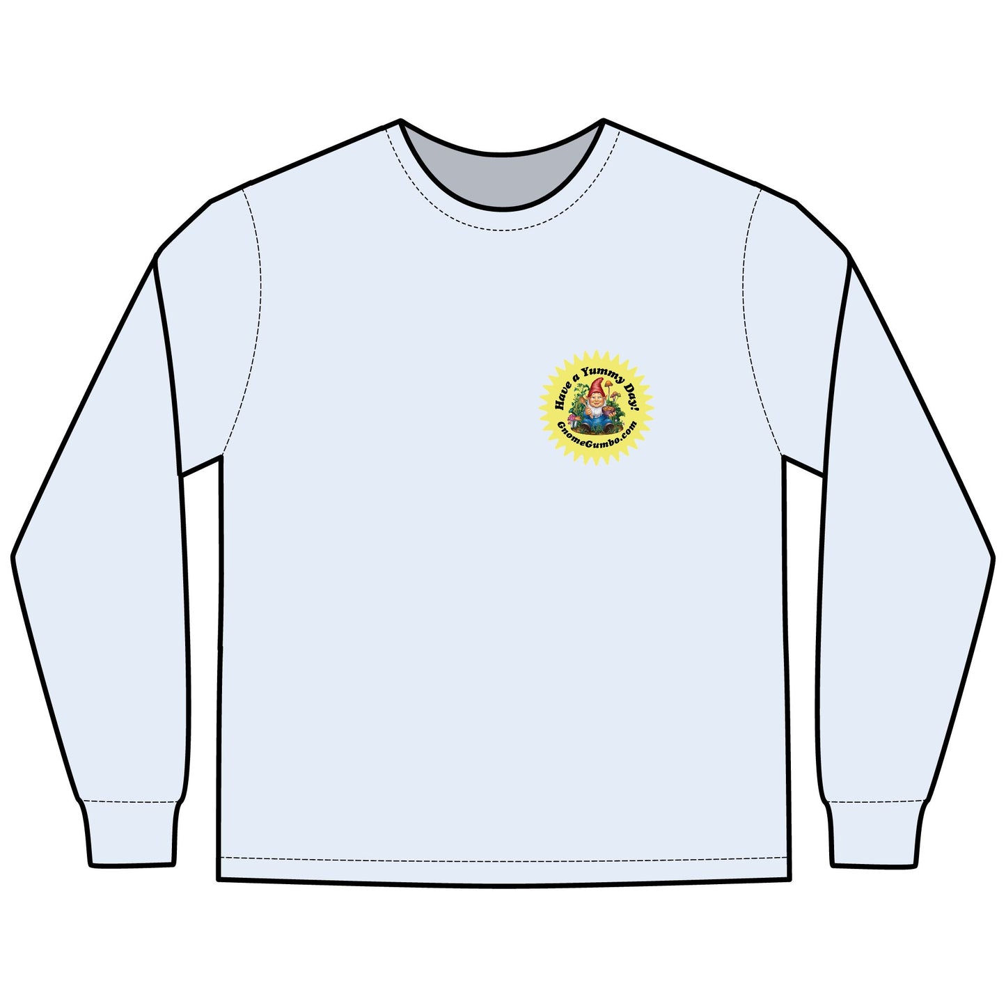 Long Sleeve Shirt Yummy Gnome Design