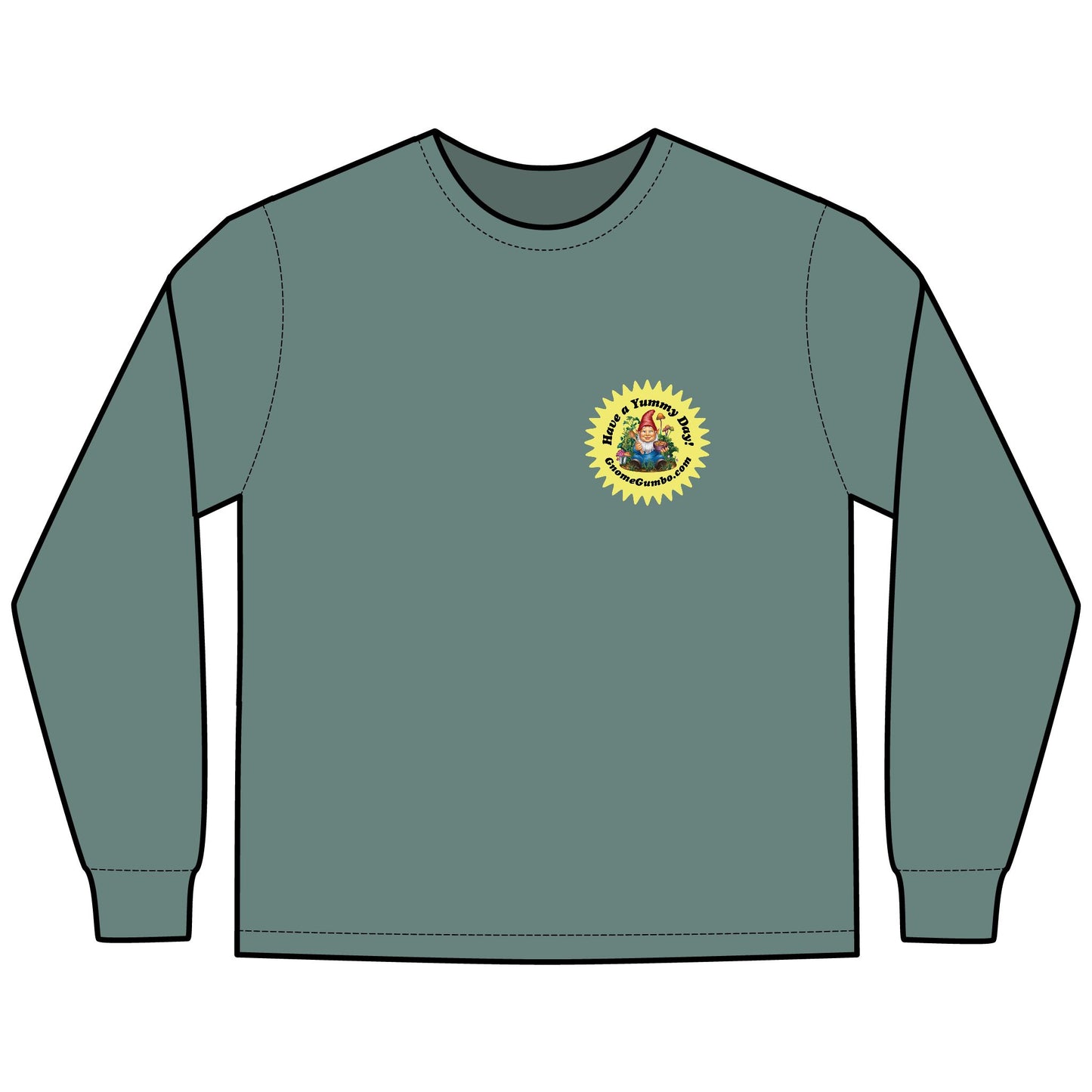 Long Sleeve Shirt Yummy Gnome Design