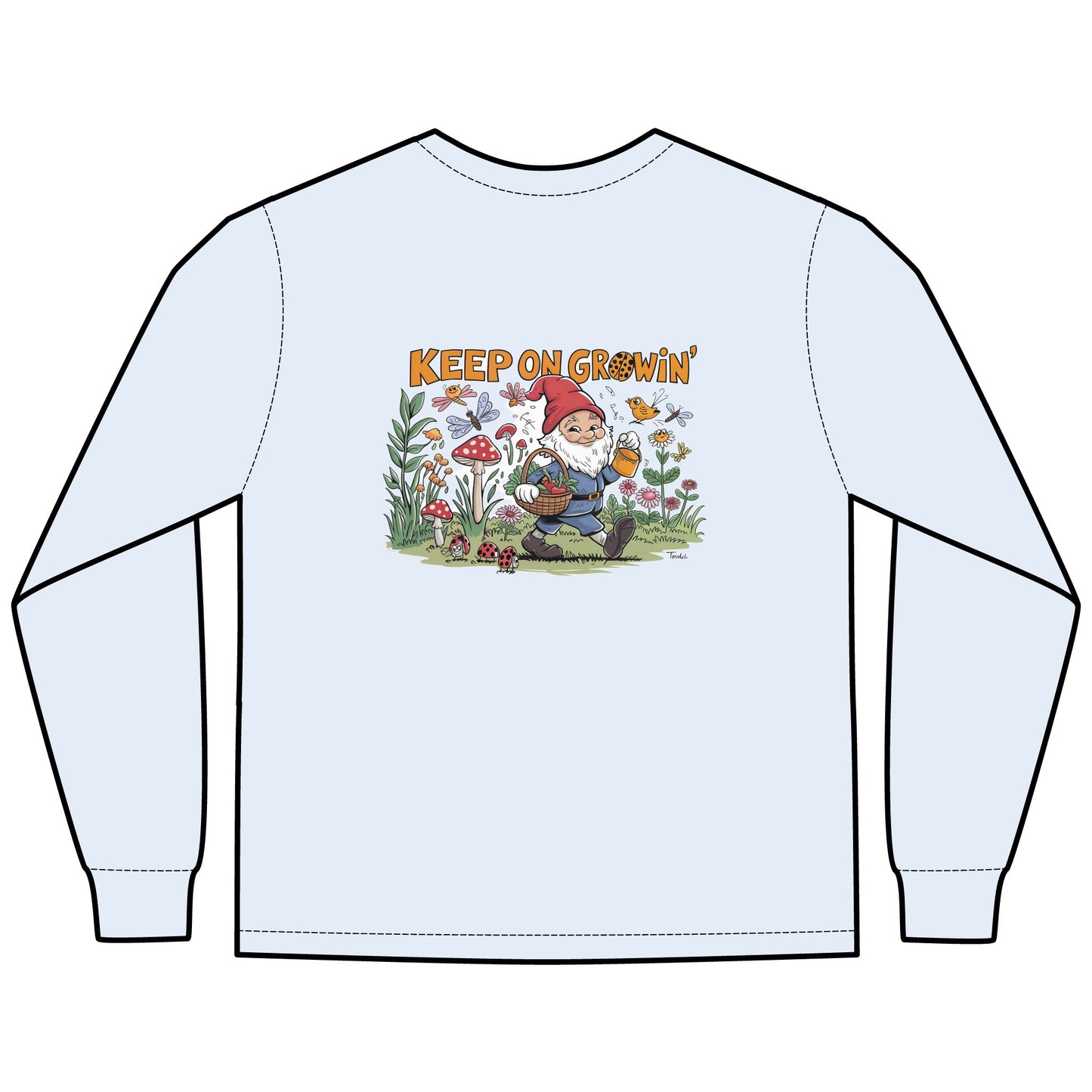 Long Sleeve Shirt Yummy Gnome Design