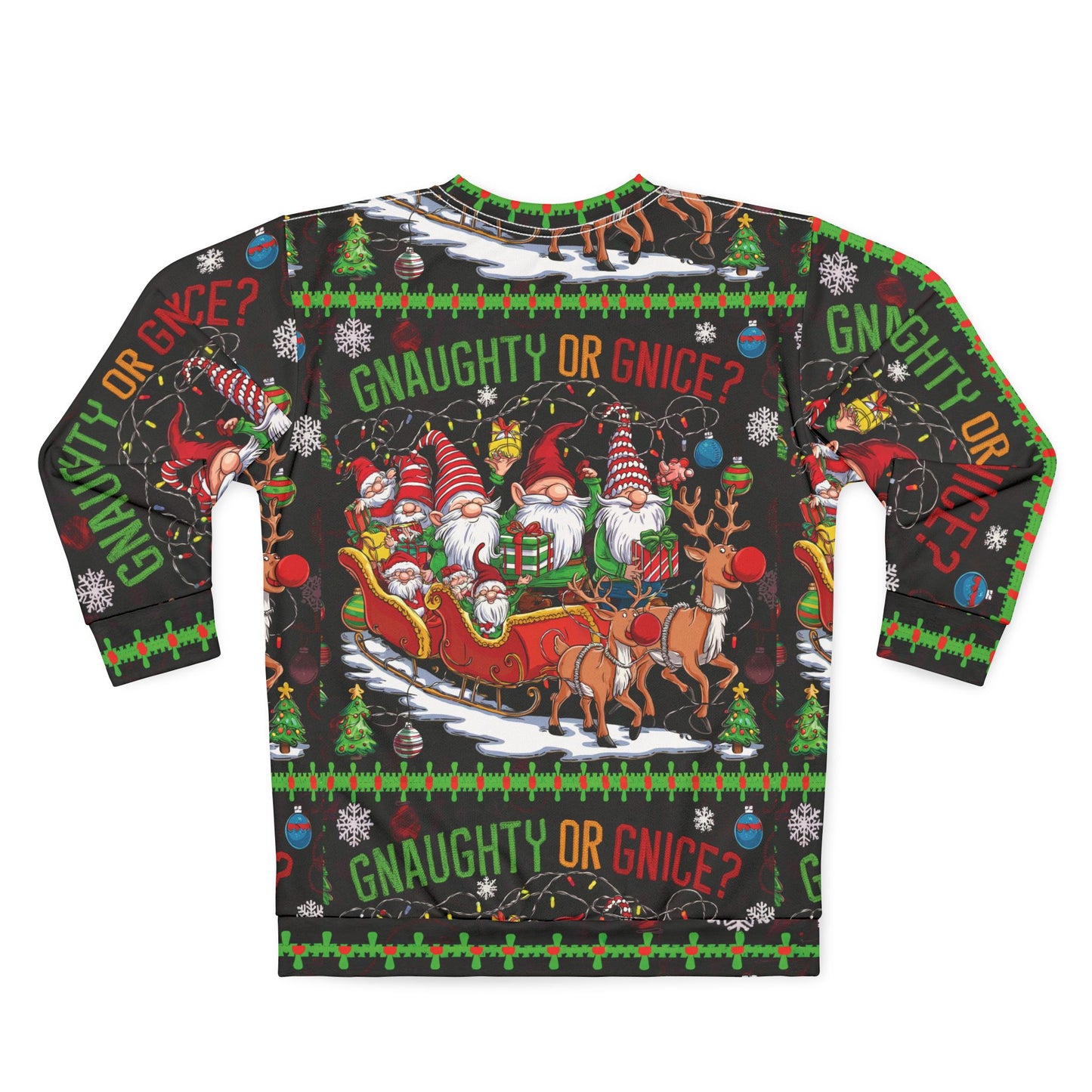 Gnome Ugly Christmas Sweatshirt - Gnaughty or Gnice