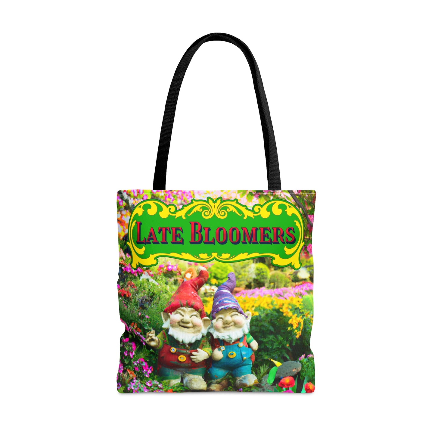 Late Bloomers Gnomes Tote Bag (available in three sizes)