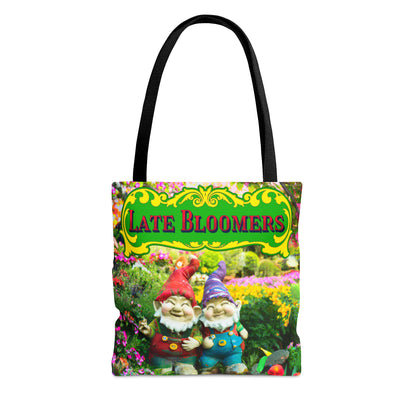 Late Bloomers Gnomes Tote Bag (available in three sizes)