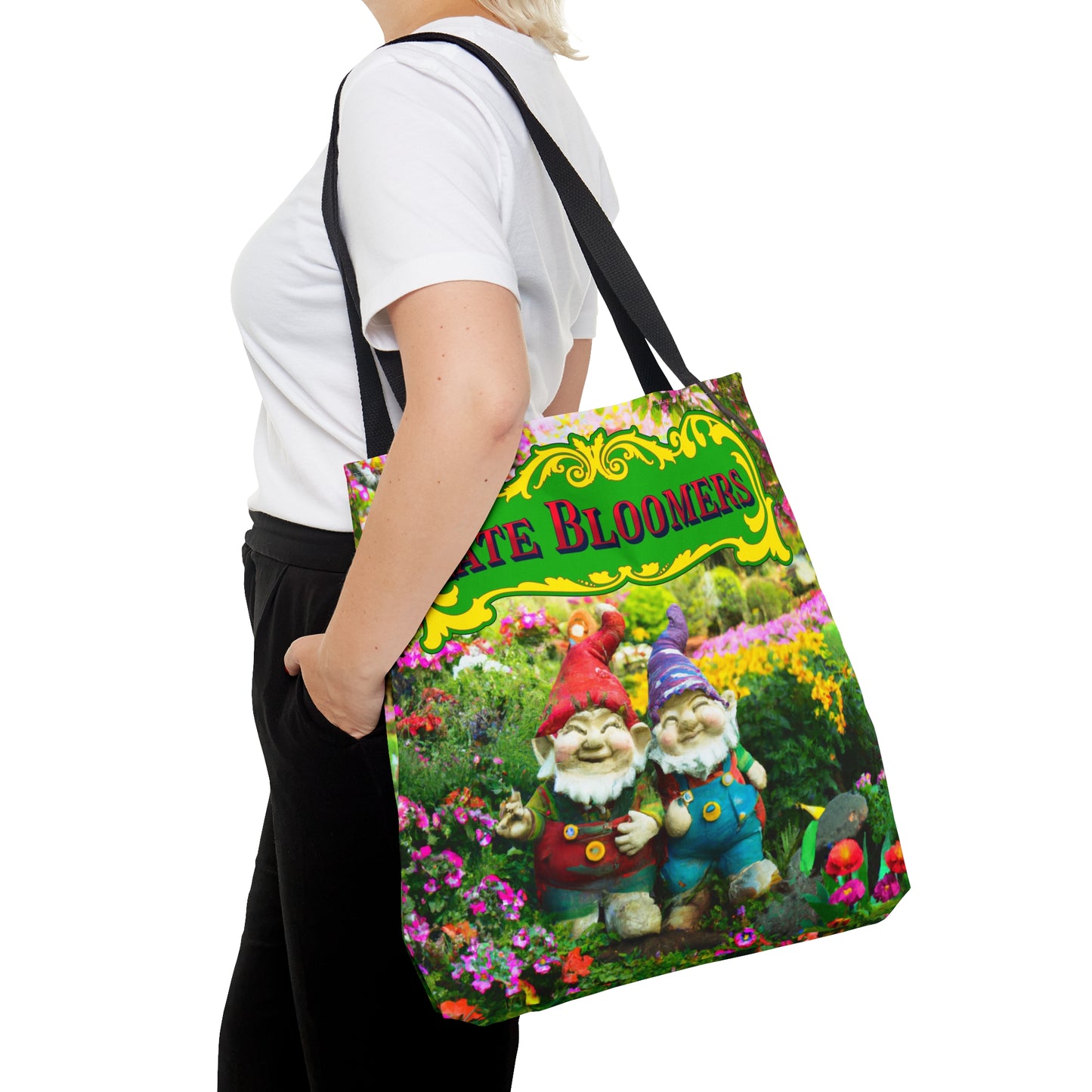 Late Bloomers Gnomes Tote Bag (available in three sizes)