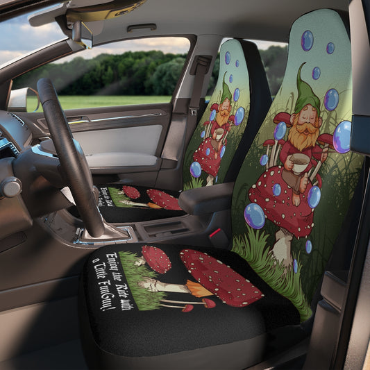 Gnome Fungi Mushroom Car Seat Covers (Set of 2)