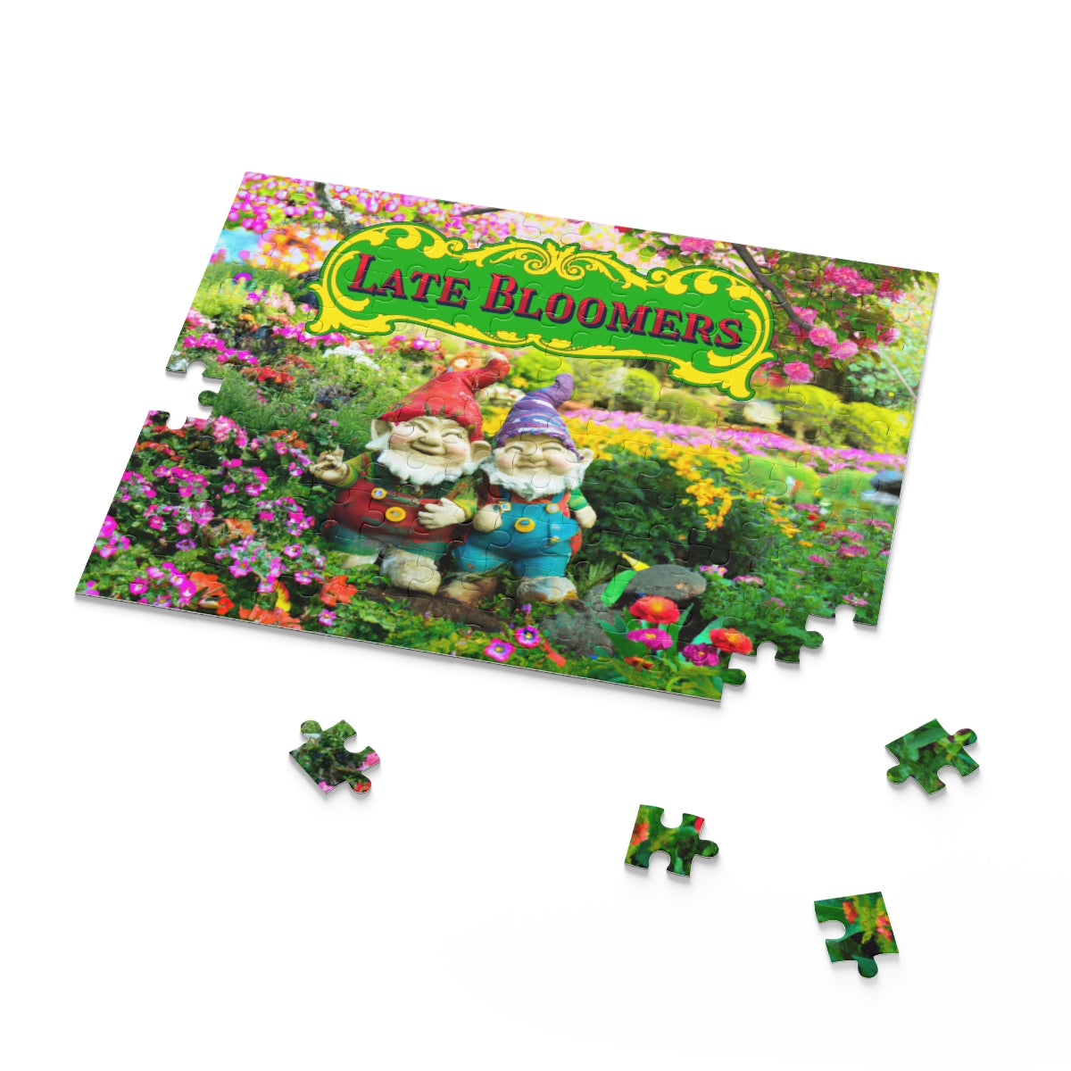 Late Bloomers Gnomes Puzzle (available in 120, 252, 500-Pieces)