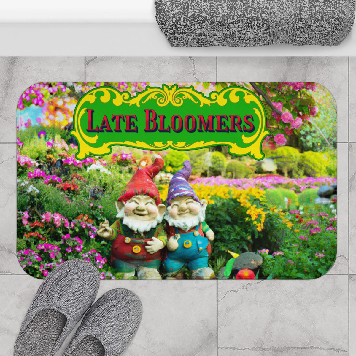 Late Bloomers Gnomes Mat (available in 2 sizes)