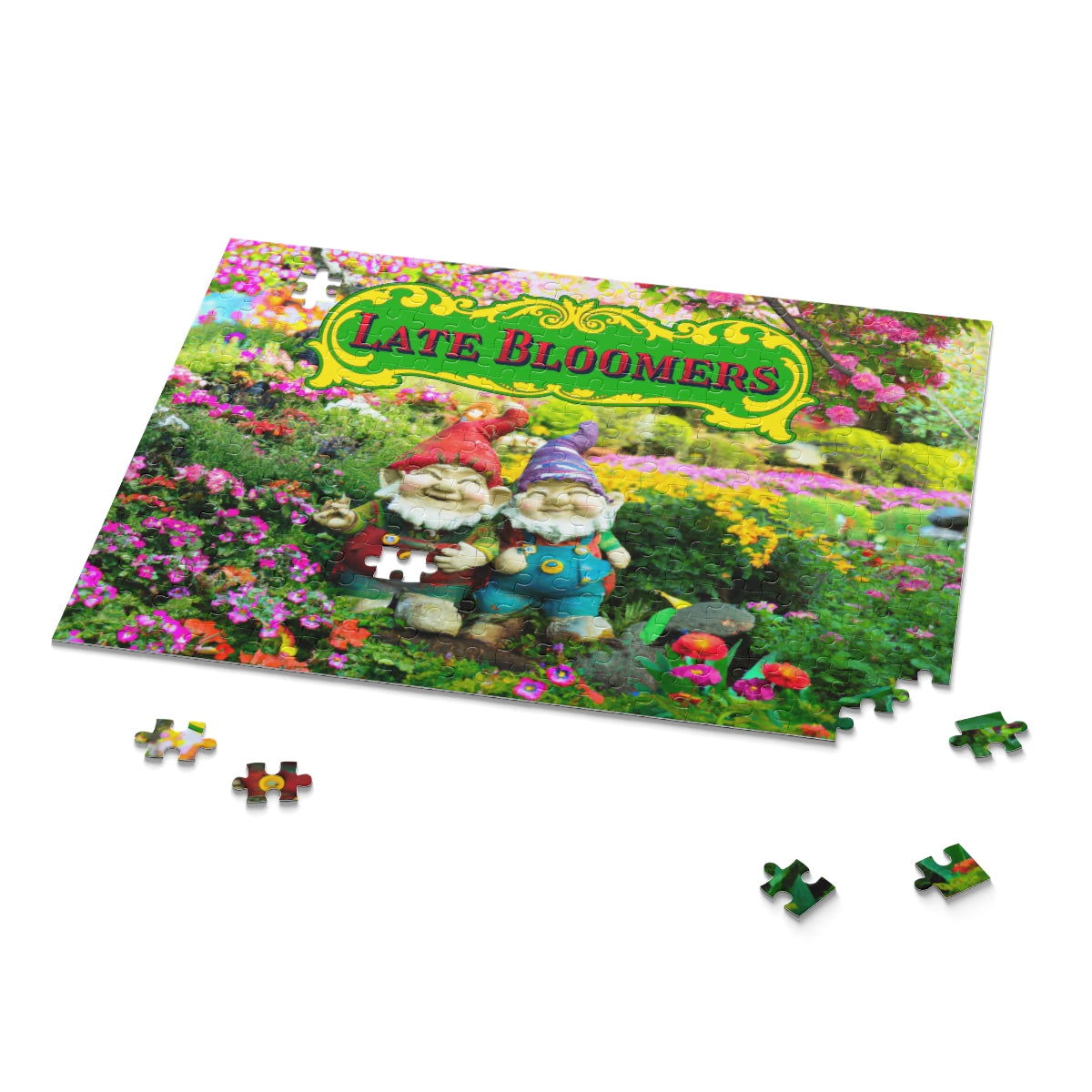 Late Bloomers Gnomes Puzzle (available in 120, 252, 500-Pieces)